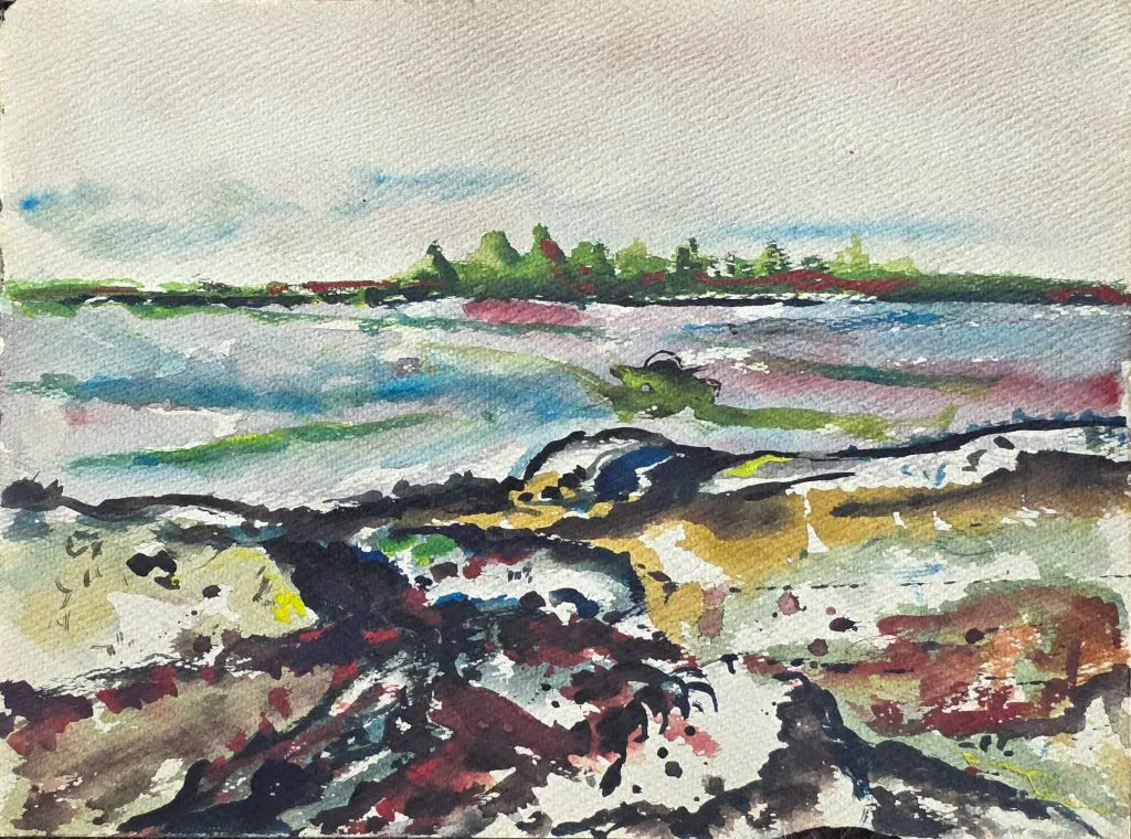 Bahia Honda Beach, Fl | Watercolor on paper | 9”x12”