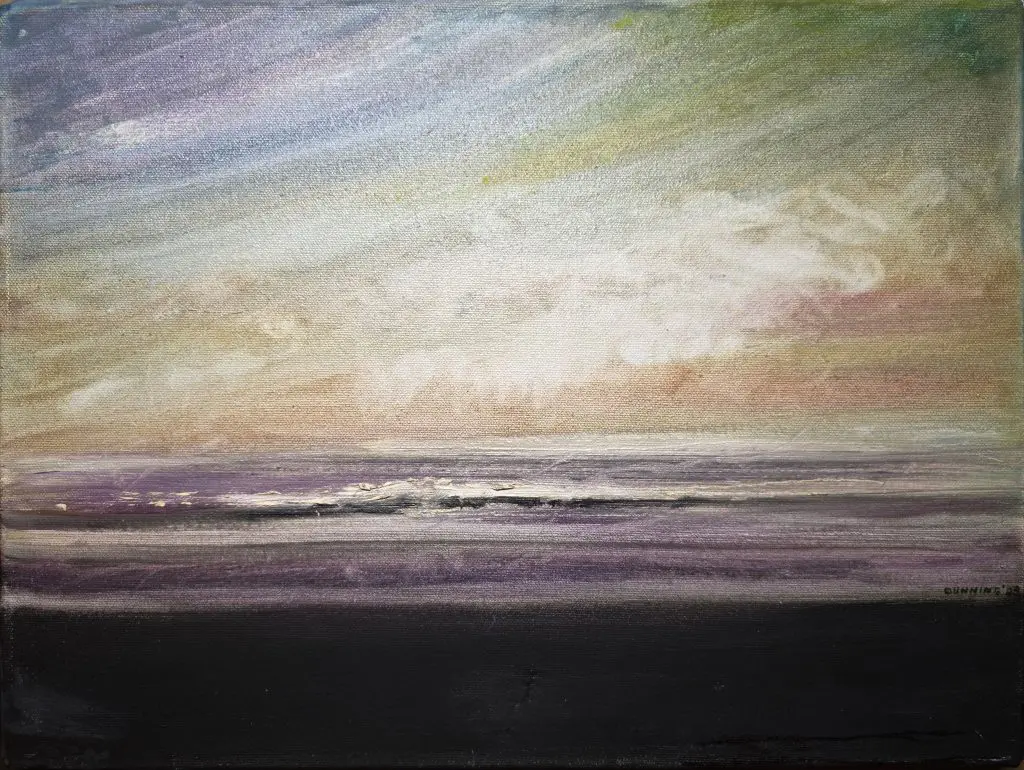 Black on Sand Beach | Oil On Canvas | 12”x16”