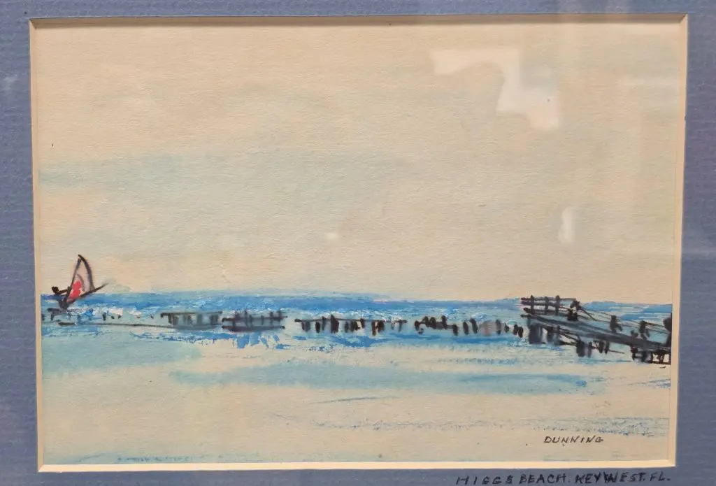 Higgs Beach, Key West, FL. II | Watercolor on paper | 5”x7”