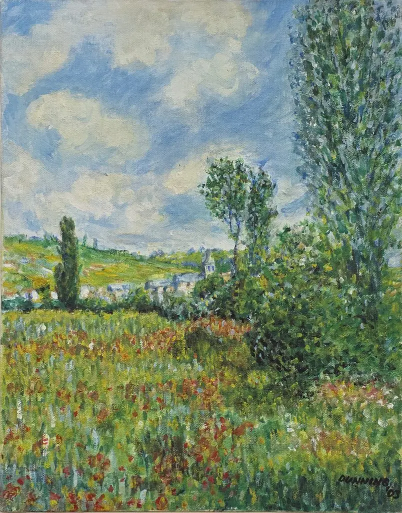 Landscape on the Ile Saint Martin, A Reproduction of the original painting by Claude Monet
