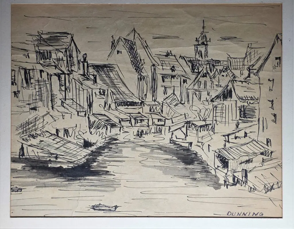Italian Village | Pen & ink on paper | 9”x12”
