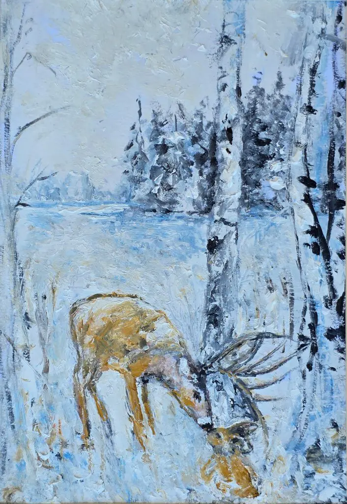 Love of Nature and All Its Creatures | Oil on paper | 8”x10” (With mat)