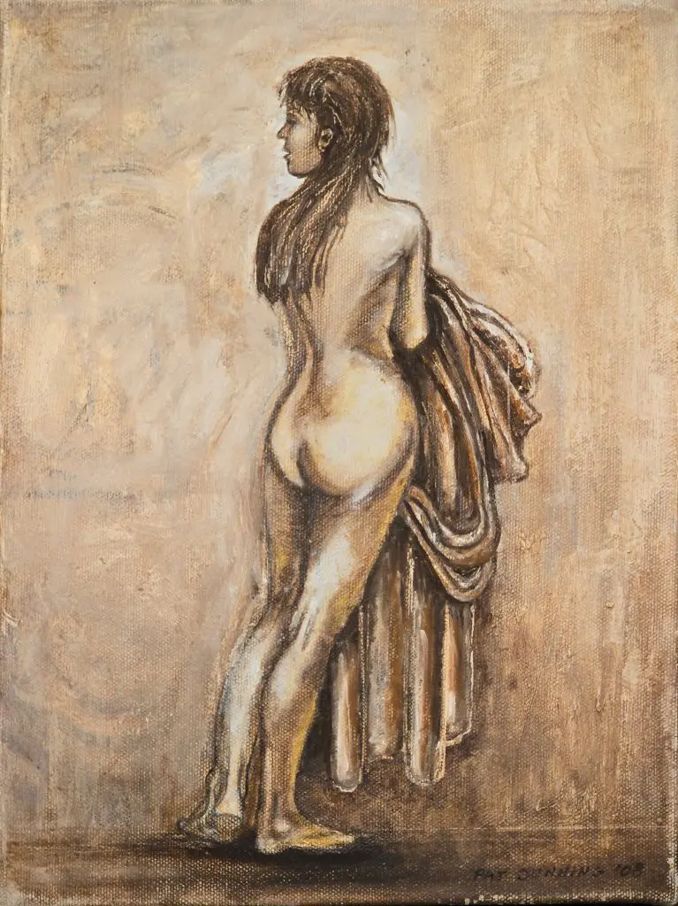 Nude with Brown Drapes | Oil on canvas | 8”x10”