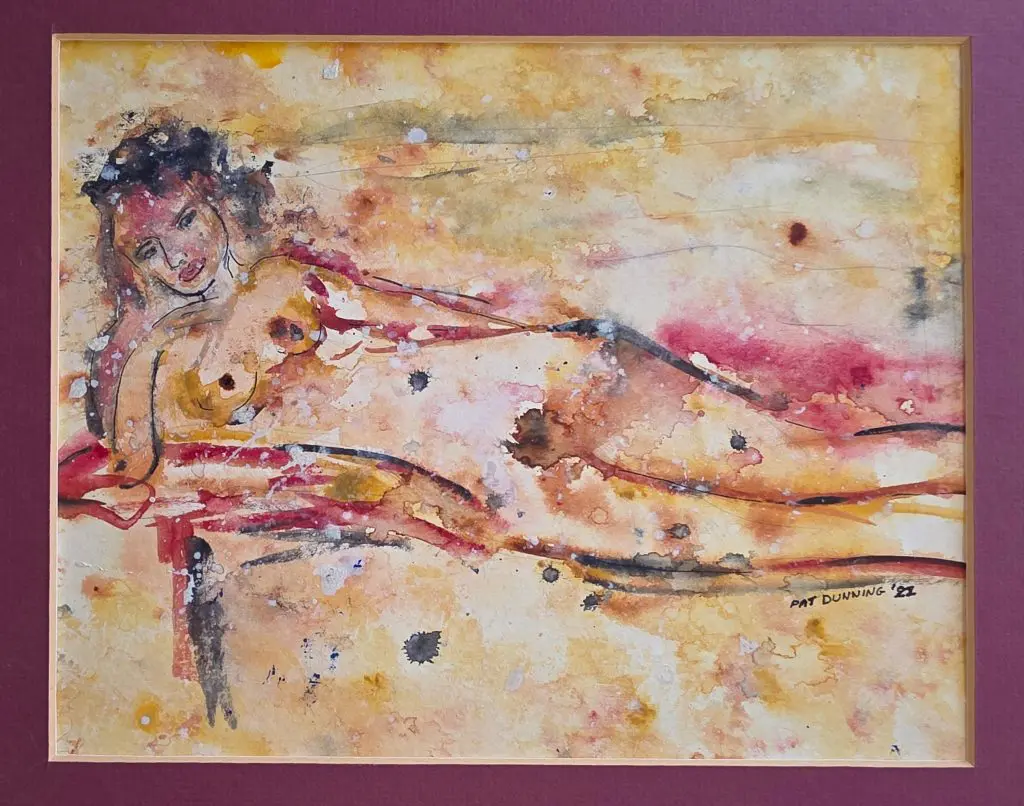 Reclining Nude on Red Drapes | Oil on canvas | 8”x10”