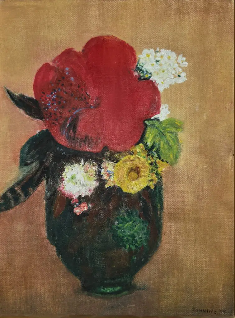 Red Poppy, A Reproduction of the original painting by Odilon Redon