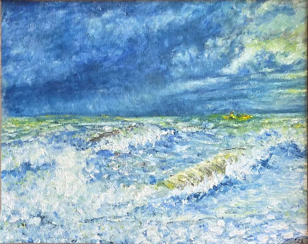 Seascape (The Wave), A Reproduction of the original painting by Pierre Auguste Renoir