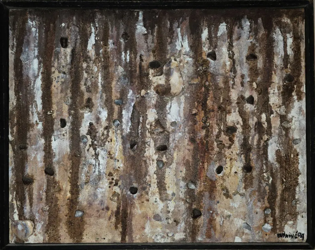 Shell Inspiration II | Mixed media on canvas | 12"x15"