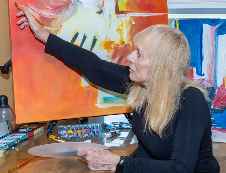 Woman painting